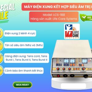 Máy điện xung kết hợp siêu âm trị liệu LCS-188