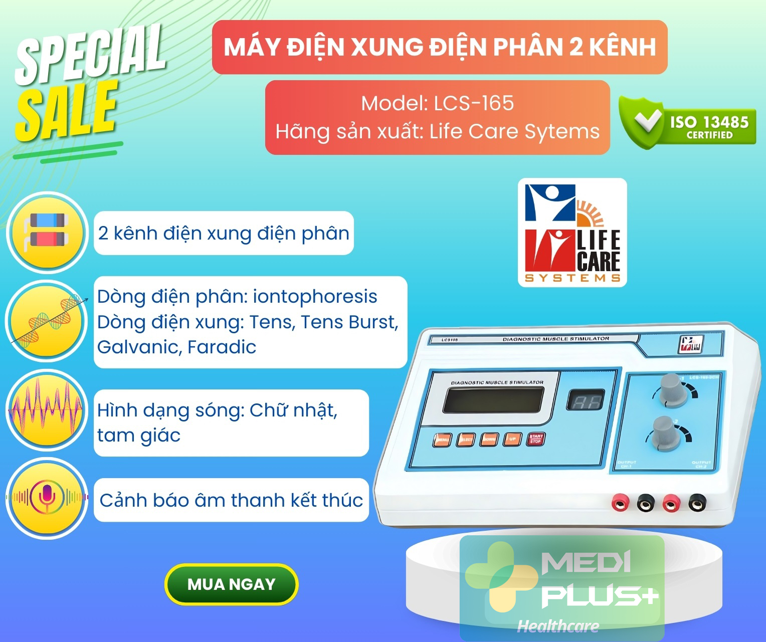 Máy điện phân điện xung LCS-165 Máy điện phân điện xung LCS-165